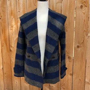 Sezane Blue and Grey Coat XS